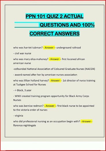 Ppn 101 Quiz 2 Actual Questions And 100 Correct Answers video