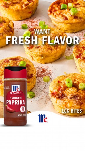 Add depth and rich color to egg bites with McCormick Smoked Paprika. Get FlavorSealed™ for unbeatable flavor! | McCormick Spice