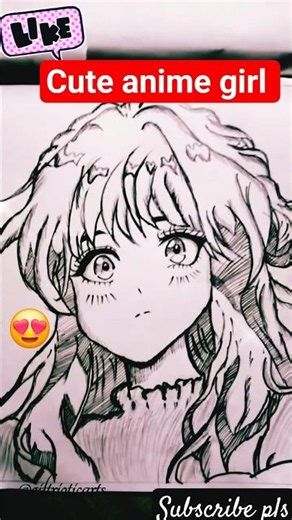 Cute girl drawing 🥰| how to draw a girl step by step #art#yt #drawing #anime#cute#viral#fypシ #shorts