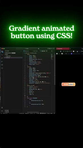 Create a stunning gradient button hover animation with basic CSS! #css #programming