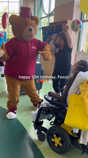 It’s Fezzy’s 12th birthday! 🎉 We celebrated our beloved @shrinershospitals mascot with games, crafts and of course, cake and ice cream! Happy birthday Fezzy! 🎂🥳 #shrinerschildrens #childrenshospital #sacramento #shrinerssacramento #fezzy #fezzybear | Shriners Children's Northern California