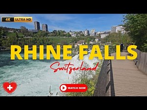 Rhine Falls Waterfall Walking Video Tour Switzerland [4K Ultra HD/60fps]