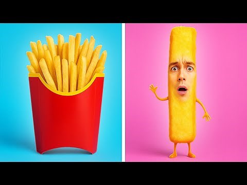 Si la COMIDA Fuera PERSONAS 🍔😂 Situaciones Divertidas y Relatables & Trucos de Comedia por 123 GO