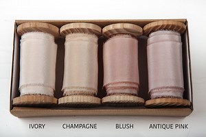 Hand Torn Ribbon, Hand Dyed Silk Ribbon, Blush Wedding Ribbon With Raw Edge - Etsy Australia
