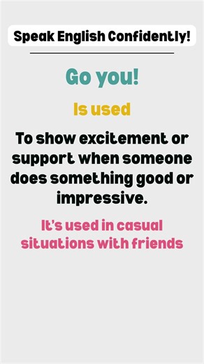 (Go you!) #easyenglisheveryday #englishlanguage #english #englishlearningclass #learnenglish