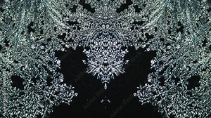 Psychedelic Moving Background. Crystal Growth Under Microscope Timelapse