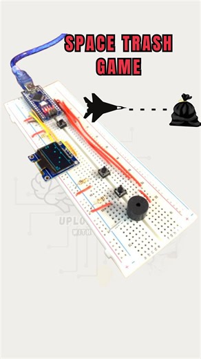32K views · 107 reactions | Arduino Space Trash GAME! #arduino #electronics #engineering #game #spacetrashgame #oledscreen #DIY | Upload Ideas with Itamar | Facebook