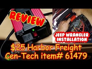 Jeep Wrangler JK 120 volt inverter install, Harbor freight review and and cheap Videoglasses