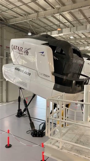 Full Flight Simulator A320 – Qatar Airways Level Experience ✨✈️ #travel #airportlife #airbus