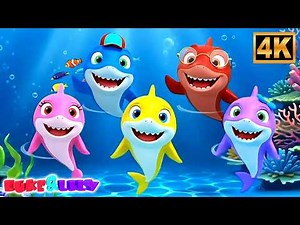 Five Little Baby Sharks Swimming Away | Fun Shape Learning Song for Kids | Nursery Rhymes
