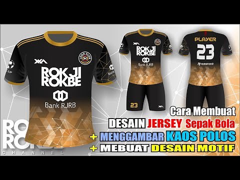 Cara membuat desain Jersey Sepak bola menggunakan corelDRAW x7 dilengkapi menggambar mockup kaos
