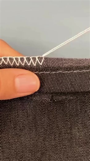 hand overcast stich #stitch #sewingtutorial #sewingtutorial #sewingtiktok #trending
