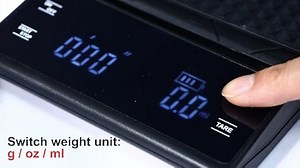 Kaffeewaage Digitale mit 3 AAA Batterie, Bis 3kg/0,1g, Batteriebetrieben Espresso Waage mit Timer, Multifunktionale Waage Küchenwaage für den Heimgebrauch in der Küche und im Büro