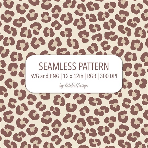 Cheetah Print Seamless Pattern SVG File Beige and Brown Leopard Print PNG File Fabric Print for Kids Animal Print Digital Paper - Etsy