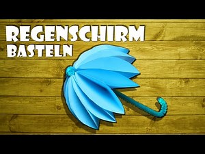 🌂 Papier Regenschirm selber basteln - paper umbrella DIY craft [4K]