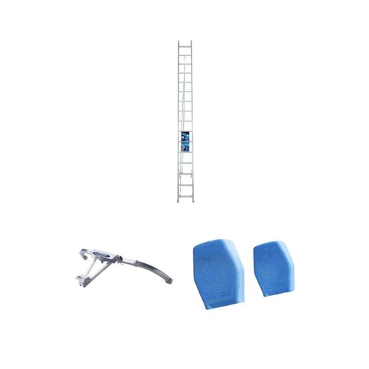 Werner 32 ft. Aluminum Extension Ladder (250 lb. Capacity), Stabilizer, and Ladder Covers (2-Pack) Combo - The Home Depot