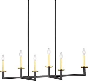 Progress Lighting Blakely Collection 6-Light Modern Chandelier Light Graphite