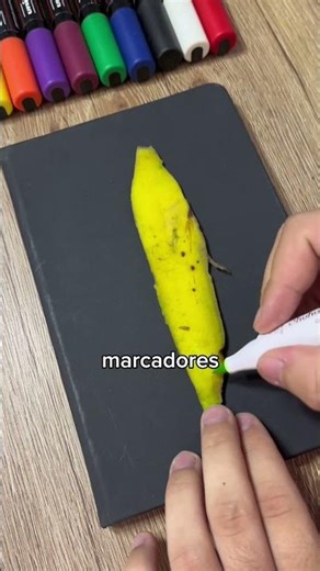 Art on a banana peel! 🍌 🎨 #shorts #drawing