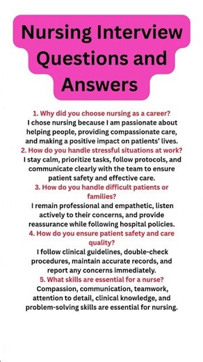 Nursing Interview Questions and Answers | Pass Your Nursing Interview