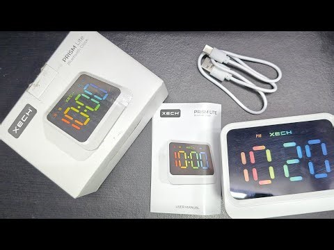 XECH bluetooth alarm clock digital rgb led❤️🔥