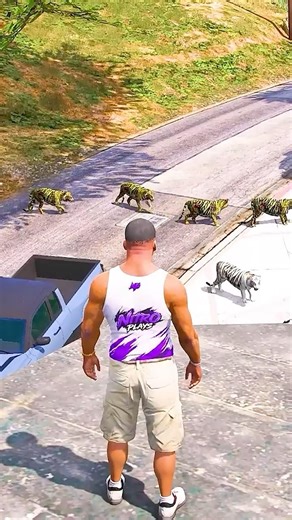 GTA 5 : Franklin & Shinchan 🤣 Simba Fight with Zombie Bengal Tigers 🐯 Full Fun #bommalu #gta5