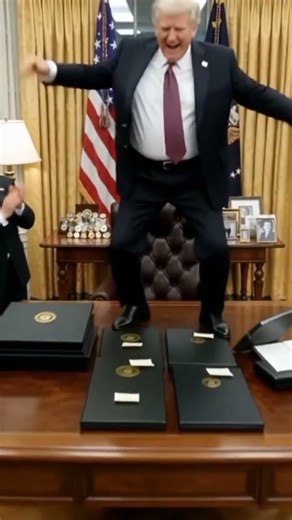 Trump Dances on Table… Then Falls#TrumpDance #EpicFail#FunnyTrump