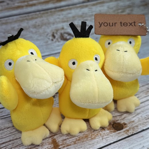 Soft Yellow Duck Stuffed Animal Keychain | Custom Name Tag | Plush Bag Charm | Personalized Travel Accessory Personalized Bag Tag - Etsy