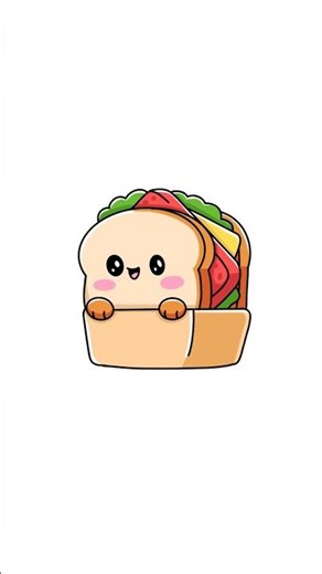 How to Draw a Cute Sandwich 🥪✨ | Satisfying Art
