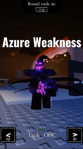 Found Azure's Weakness #shorts #roblox #forsaken