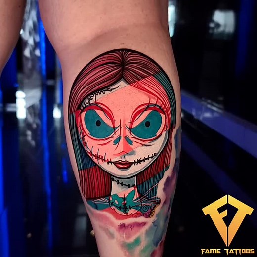 #tattoos #2021 #fyp #3dxraytattoos #3dxray #miamitattoos #miami #nightmarebeforechristmas #jackandsallytattoo #jackandsally