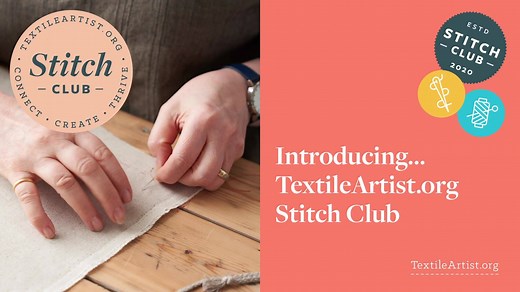 Everything you need to know about Stitch Club - open to new members now until the end of the day on Wednesday 21st October. https://www.textileartist.org/stitchclub/ | TextileArtist.org