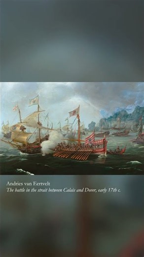 ⚔️ Battle in the Strait, 1602 | Spanish Galleys vs Dutch & English Warships #arthistory #ageofsail