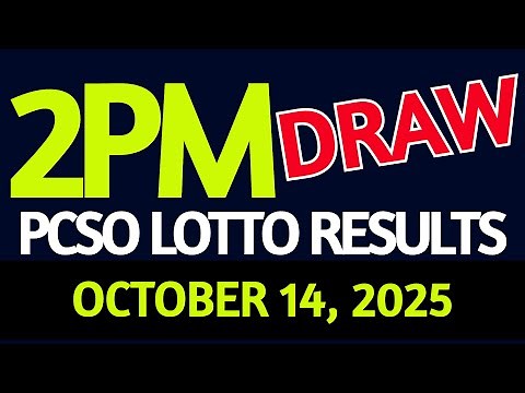 2pm Lotto Result Today October 14, 2025 Swertres Ez2 PCSO