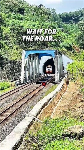 Insane Train Tunnel Exit! 🇮🇩🚂 #trainspotting #shorts