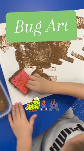 7.2K views · 73 reactions | This week in preschool, it's all about bugs!  At the art table, my students got creative, sponge-painting backgrounds with brown paint and crafting their own unique bugs using circles, lines, and googly eyes.  Each bug is as unique as its creator! | Preschool Vibes | Facebook