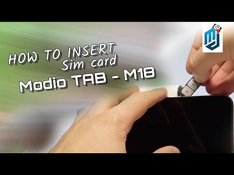 How to insert sim card - Modio Tab M18