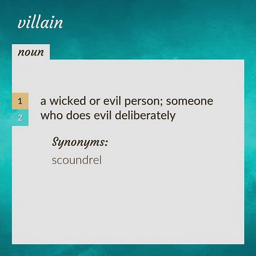 Villain | meaning of Villain