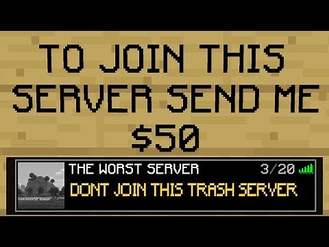 Joining THE WORST REVIEWED Minecraft Server (1 STAR)