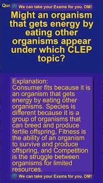 CLEP Natural Sciences Scientific Method