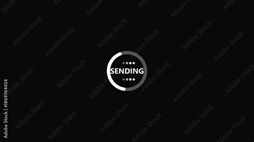 Sending Message Notification Loading Animation Digital Communication Progress Indicator