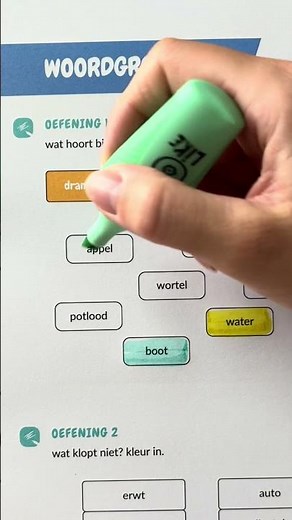 Woordgroepen oefenen uit ons taal oefenboek.