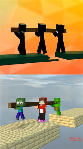Minecraft 🔹 Animation 🔹Builds on Instagram: "Baby zombie , MIkey and JJ 300 IQ Teamwork Challenge #minecraft #minecraftmemes #minecraftvideos #minecrafte #minecraftbuild #minecraftclips #gaming #reels #twitch #tiktok"