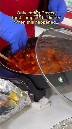 Only eating Costco food samples for dinner when this happened… #food #costco #eating