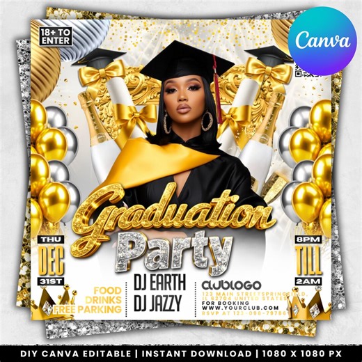 Graduation Invitation Flyer, Graduation Party, Class of 2026 Flyer, Graduate Flyer, Graduation Party, Graduation Invitation Template - Etsy