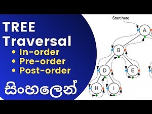 Tree Traversal | Pre Order traversal | In Order traversal | Post Order traversal | Sinhala
