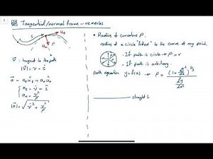 Dynamics - tangential/normal frame - remarks