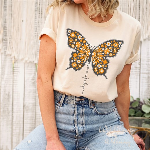 MS Awareness Butterfly Shirt: Multiple Sclerosis Warrior Tee - Etsy