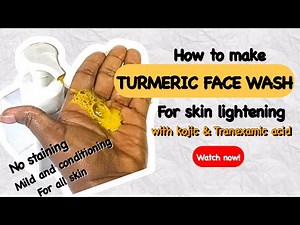 I love this turmeric brightening face wash. Full recipe with measurements