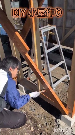 DIY 小屋作り、庭に小さな小屋を建てる #オタクな大工 #リフォーム #施工 #diy