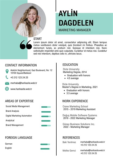 Ce modèle de CV est gratuit et facile à modifier. - Etsy France